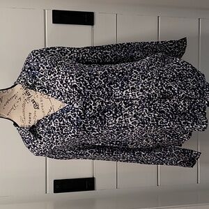 Long Sleeve Button Front Blouse